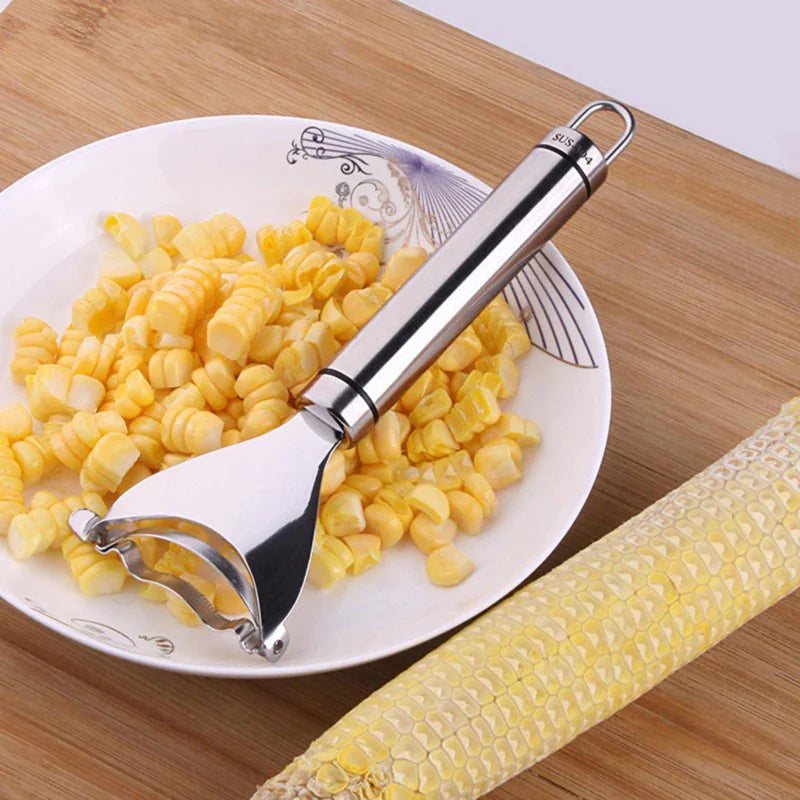 2x Corn Cob Peeler Stainless Steel Thresher Stripper Remover Kitchen Cutter Tool