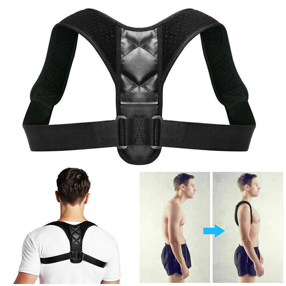 Posture Corrector Adjustable Back Brace Shoulder Support Clavicle Belt Men Women - Anti Spier 