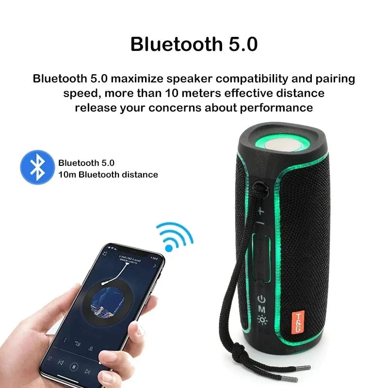 Bluetooth Speaker Wireless Waterproof Outdoor Stereo Bass USB/TF/FM Radio LOUD - Anti Spier 