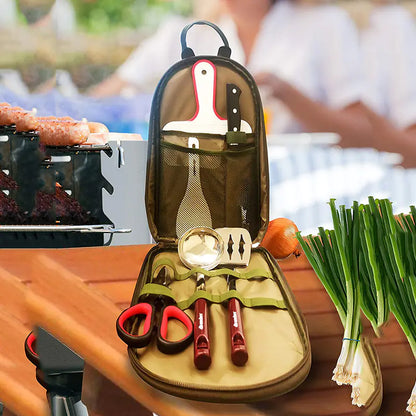 Outdoor Camping Cookware Set with BBQ Tools