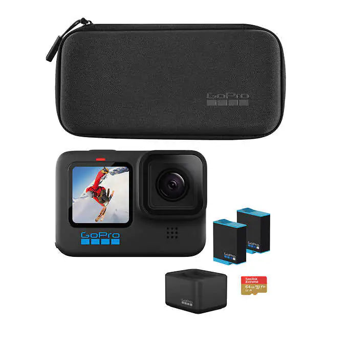 Go Pro HERO10 Black Action Camera Bundle - Anti Spier 