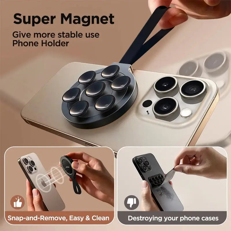 Joyroom Magnetic Suction Cup Phone Mount Hand-Free Mirror Shower Silicone Suction Phone Case Grip Stand Holder For iPhone 15 Pro