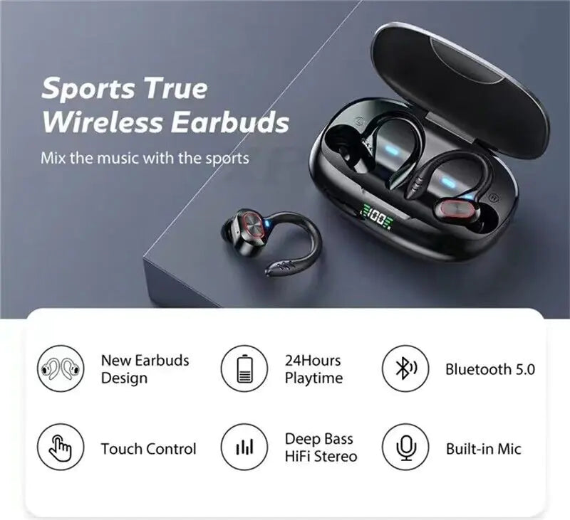 Bluetooth Headset 5.1 True Wireless Earphones Earbuds Headphones HiFi Sport TWS - Anti Spier 