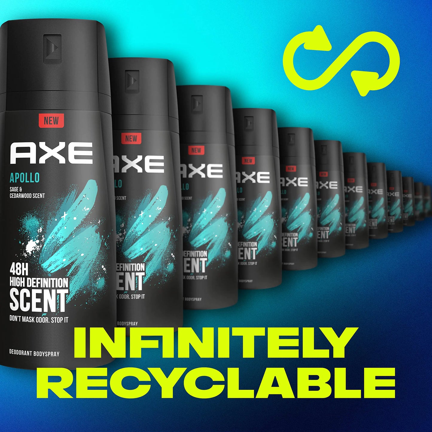 AXE Apollo Body Spray Deodorant for Long-Lasting Odor Protection, Sage & Cedarwood Deodorant for Men Formulated Without Aluminum 4 Ounce (Pack of 4) Apollo (Sage and Cedarwood) 4 Ounce (Pack of 4)