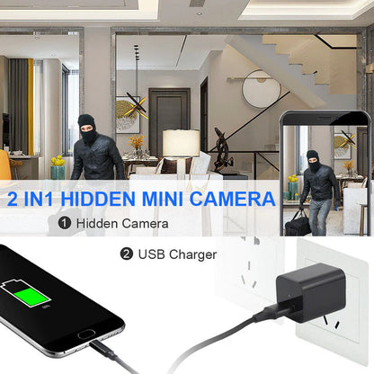 Mini Hidden Camera Home Security Nanny Cam Full HD 1080P DVR Night Vision Audio - Anti Spier 