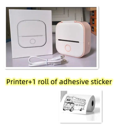 Portable Mini Thermal Label Printer Home Photo Printer Student Wrong Question Printer Bluetooth Mini Label Printer Price Tag - Anti Spier 