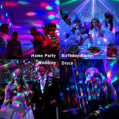 Disco Party Lights Strobe LED DJ Ball Sound Activated Bulb Dance Lamp Decoration