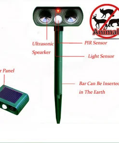 Ultrasonic Solar Animal Repellent